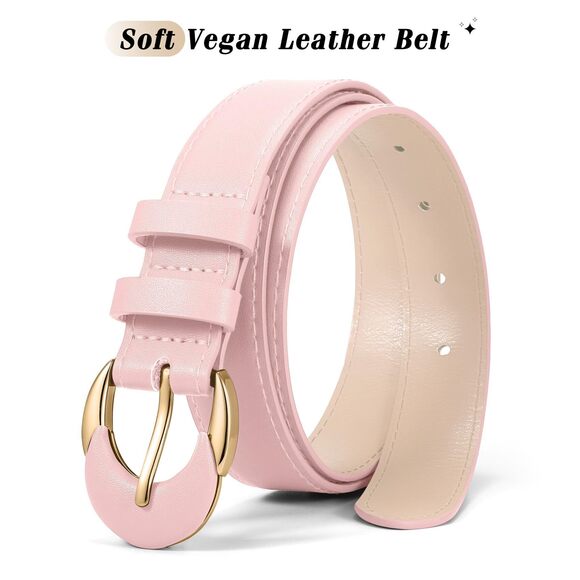 Women's Leather Belts For Jeans Dress Pants Black Brown Belts For Women 7435 - Picture 5 of 6